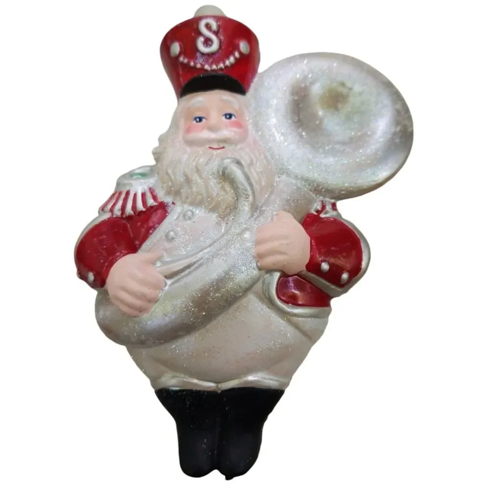 Vintage Santa Ornaments Christmas‎ Music Instruments Holiday Decorations Crafts